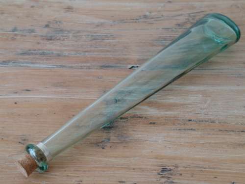 Lot of 3 Green glass Bottles with cork stoppers