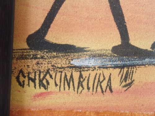 Original Acrylic on canvas Framed and signed painting - Chkumbura 2011