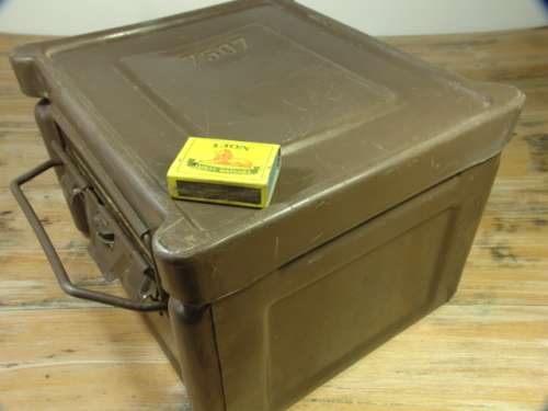 Old SADF metal Ammunition Box - 26cm x 28cm x 20cm
