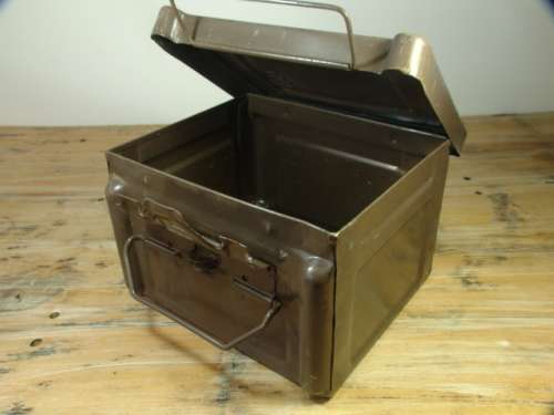 Old SADF metal Ammunition Box - 26cm x 28cm x 20cm