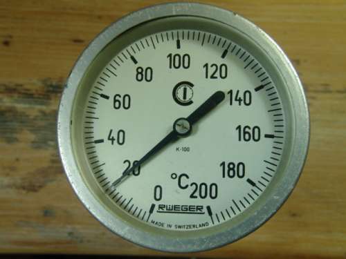 Rweger temperature Gauge, up to 200 celcius - made in Switzerland