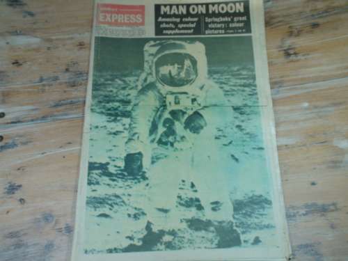 Vintage 3 August 1969 Sunday Express newspaper - Man on Moon, with supplement, 20 pages
