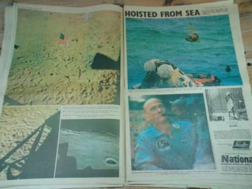 Vintage 3 August 1969 Sunday Express newspaper - Man on Moon, with supplement, 20 pages