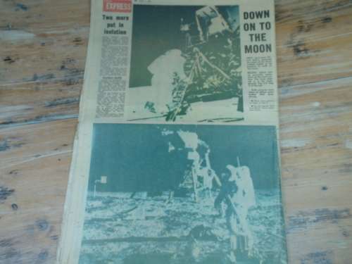 Vintage 3 August 1969 Sunday Express newspaper - Man on Moon, with supplement, 20 pages