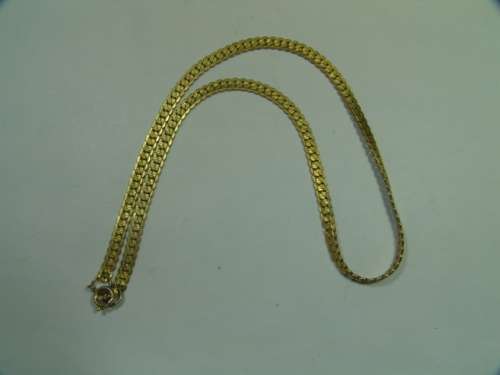 Vintage flat link gold tone Necklace