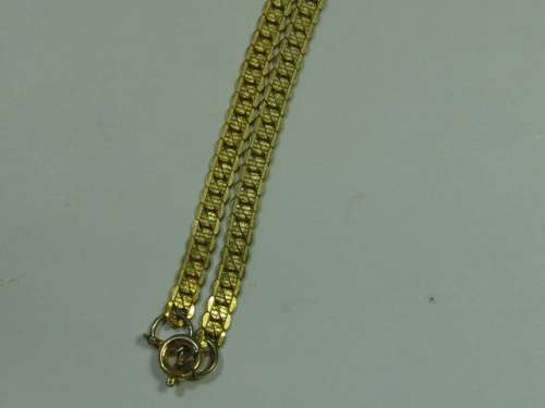 Vintage flat link gold tone Necklace