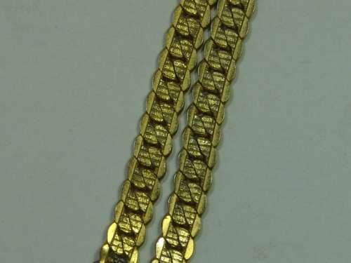 Vintage flat link gold tone Necklace