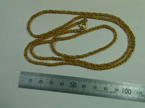 Vintage gold plated rope Necklace