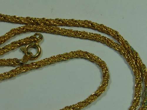 Vintage gold plated rope Necklace