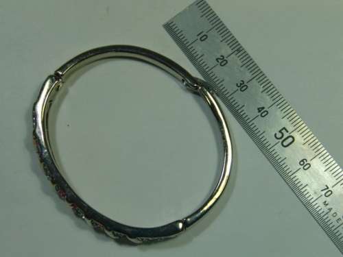 Vintage stainless steel Bracelet with coloured stones