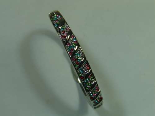 Vintage stainless steel Bracelet with coloured stones