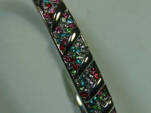Vintage stainless steel Bracelet with coloured stones