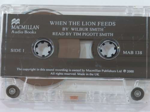 Wilbur Smith, When the lion feeds, an Audio story, double Cassette / Tape set.