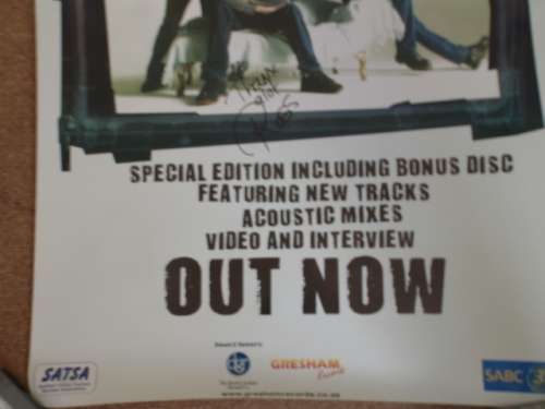 Music Poster, Prime Circle, Hello crazy world, Hand signed by band members, 59cm x 84cm