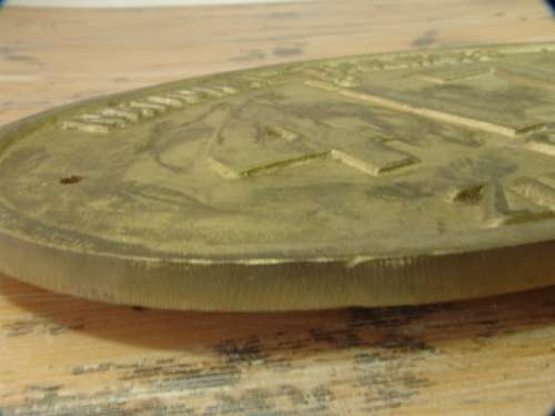 Original National Railways of Zimbabwe solid cast Brass Locomotive Plaque, No.417, very heavy 20Kg