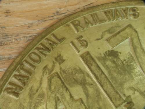 Original National Railways of Zimbabwe solid cast Brass Locomotive Plaque, No.417, very heavy 20Kg