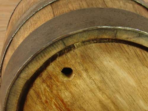 Wooden Barrel with metal straps, Vintage