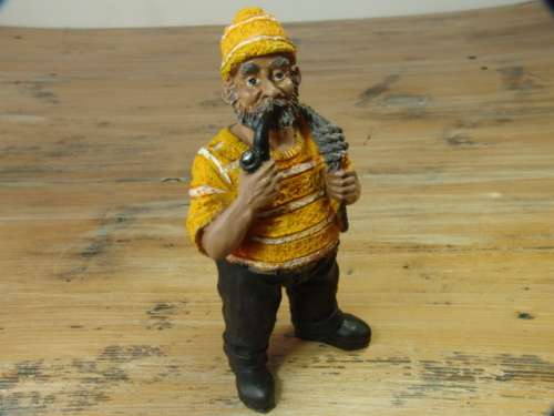 Resin figurine, Fisherman with pipe