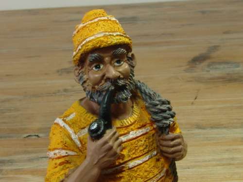 Resin figurine, Fisherman with pipe