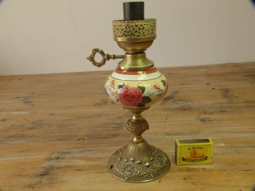 Brass and porcelain table Lamp, Vintage