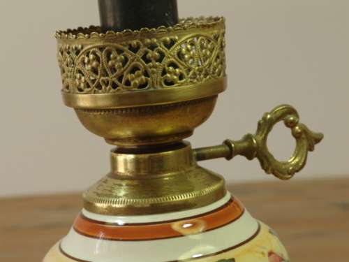 Brass and porcelain table Lamp, Vintage