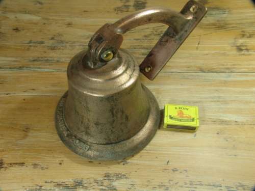 Large solid copper millennium 2000 wall mounted Bell, 18cm x 13cm