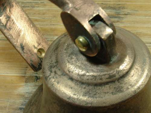 Large solid copper millennium 2000 wall mounted Bell, 18cm x 13cm