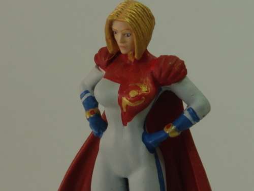 DC Comics Chess collection action figurine, Powergirl, collectable Super hero character