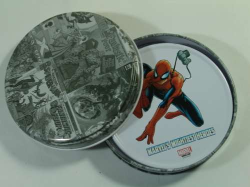 Marvel Coasters with Spiderman motive, set of 4 in tin