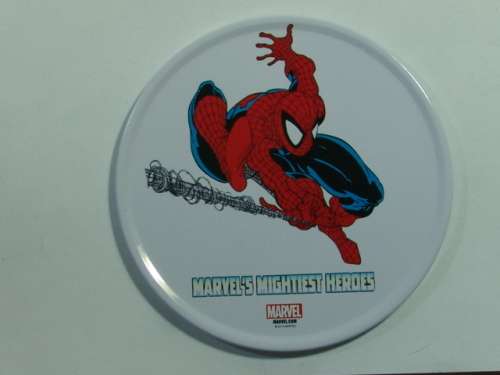 Marvel Coasters with Spiderman motive, set of 4 in tin