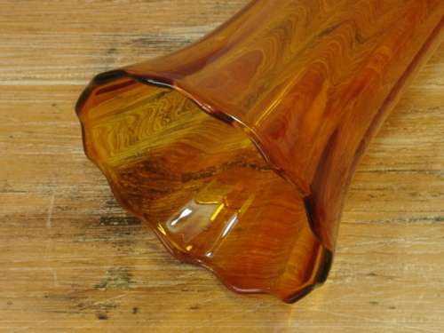 Vintage amber glass Vase 30cm *Another of our MONTHLY no reserve antiques and collectables Auction