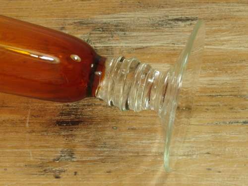 Vintage amber glass Vase 30cm *Another of our MONTHLY no reserve antiques and collectables Auction