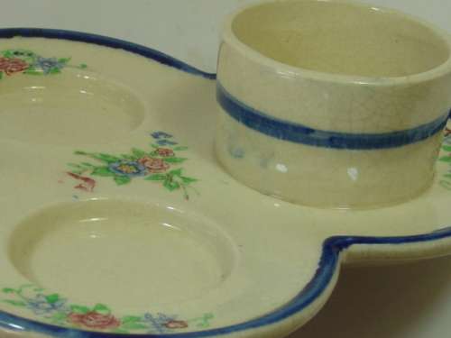 Ceramic Salt, Pepper and Mustard set, vintage