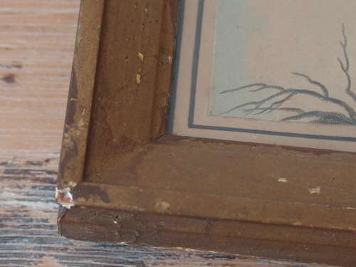 Antique 19th century, Continental hunting Prints with original frames and labels. 2 in the lot