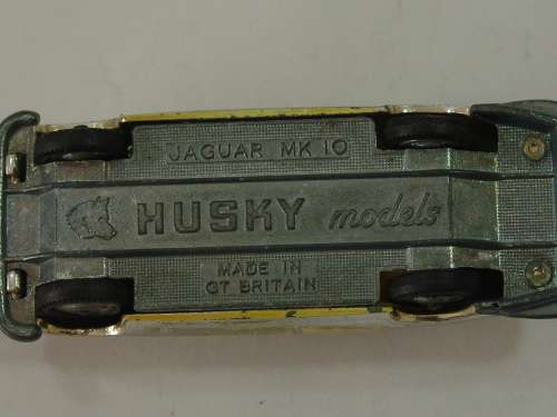 Husky, Jaguar MK10 chromed collectable scale model car, scale 1:64, Great Britain, 60's, very rare