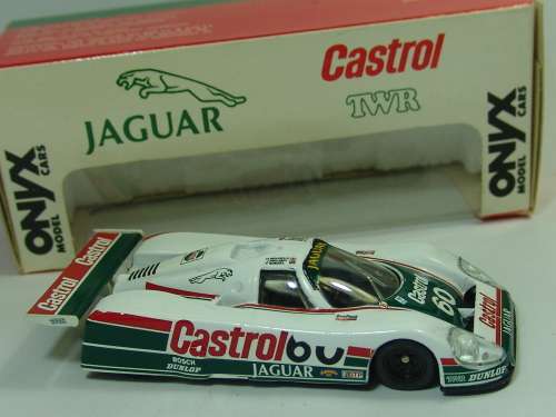 Collectable die cast scale model Car, Onyx, Castrol Jaguar XJR 9 racecar, Boxed, 1:43, Portugal
