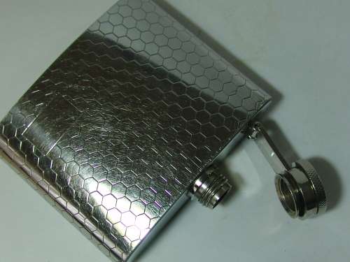 Stainless steel hip flask, 5oz