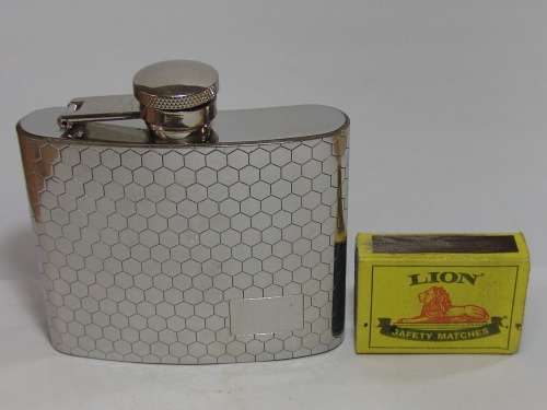 Stainless steel hip flask, 5oz