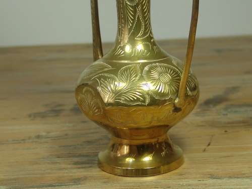 Solid brass vintage Tea Pot, pitcher, 30cm tall