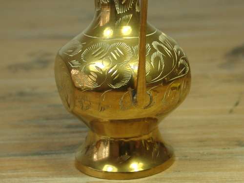 Solid brass vintage Tea Pot, pitcher, 23cm tall