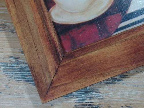 Framed Coffee advertisement sign.15cm x 24cm