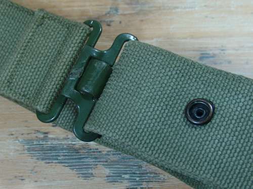 Old SADF military green webbing belt