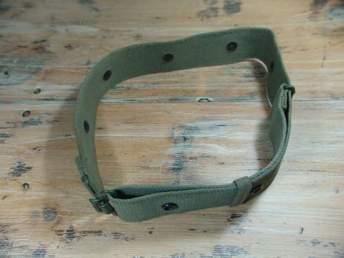 Old SADF military green webbing belt