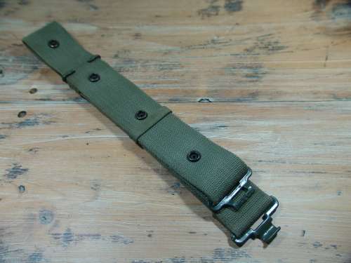 Old SADF military green webbing belt