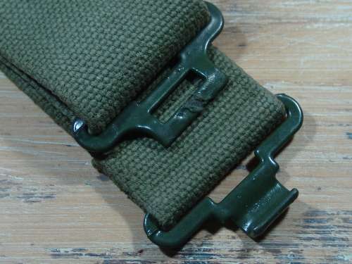 Old SADF military green webbing belt