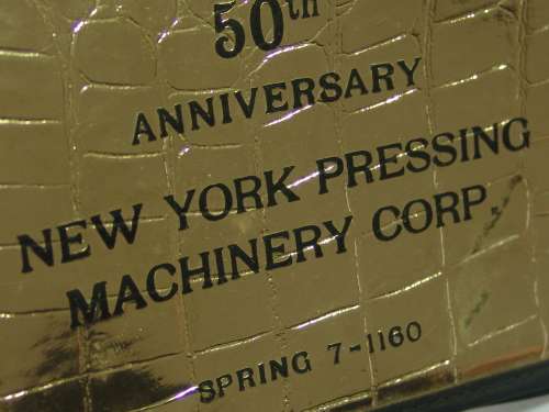 Vintage New York machinery corp. 50th Anniversary book cover. Rare
