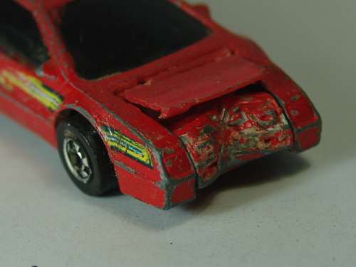 Hot Wheels die cast collectable model car, Crashed Uncrashed Racer (Front bumper), 1:64, Mattel 1983