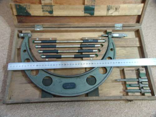 Very large vintage Mitutoyo Boxed Micrometer set - No.104-151
