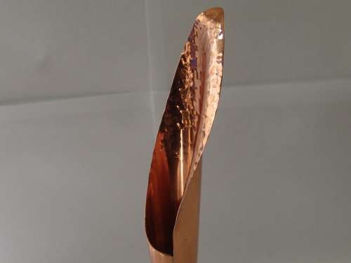 Vintage pure copper flower vase - 21cm