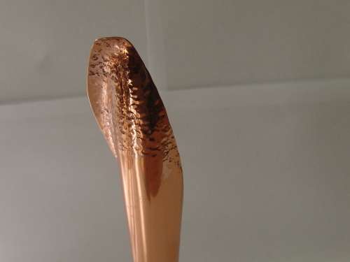 Vintage pure copper flower vase - 21cm